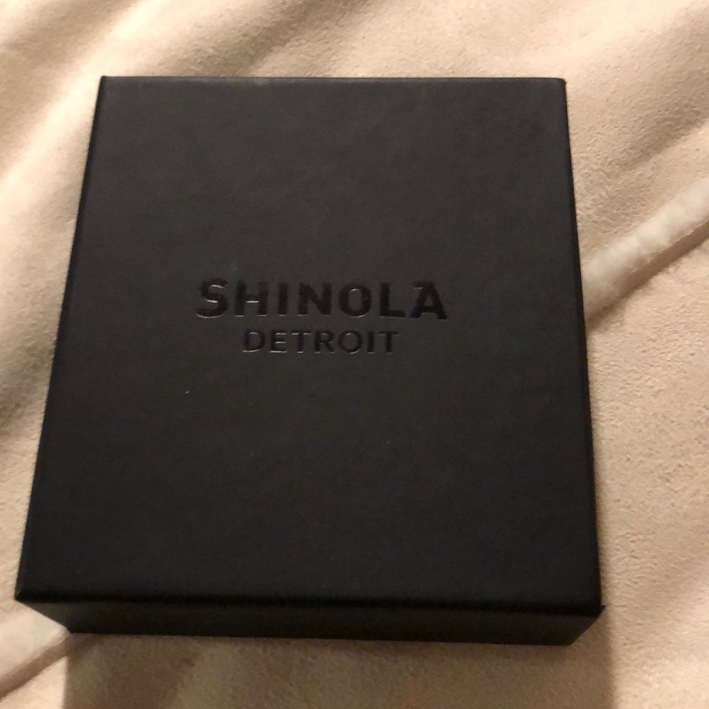 NWT Shinola Leather Slim Bifold Wallet Slate Blue - Picture 2 of 8